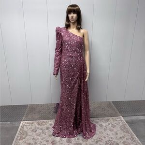 💖NEW! STUNNING PINK SEQUIN MAXI GOWN